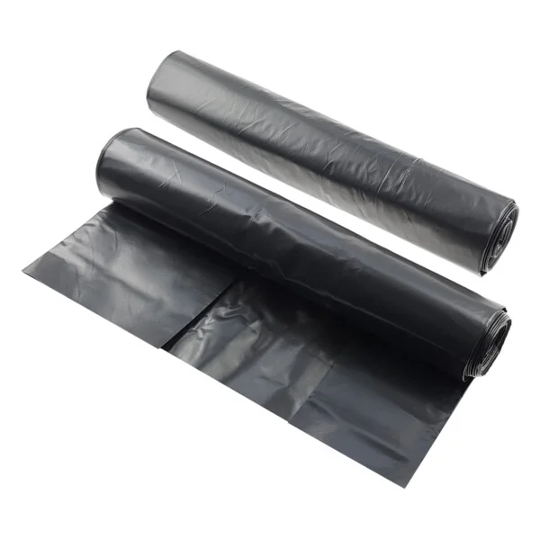 Worki na śmieci LDPE rolka 10 sztuk 240l - Czarne - obrazek 2