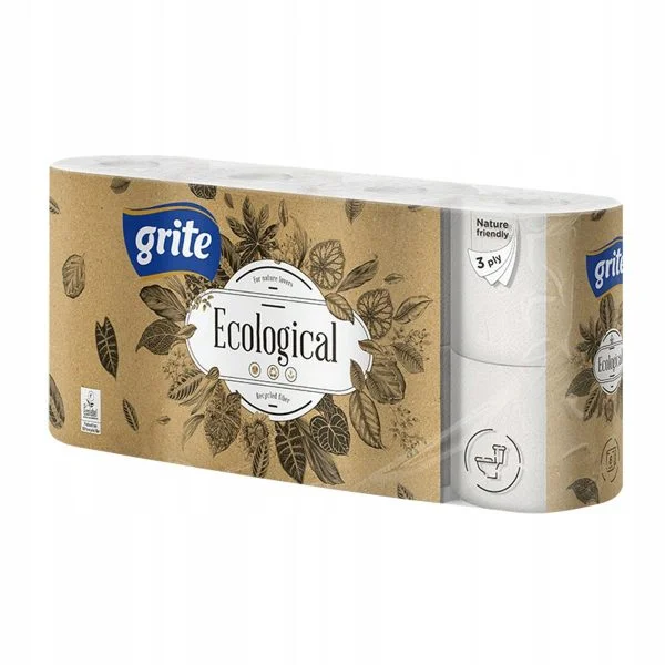 Papier toaletowy GRITE Ecological 3 Warstwowy - 8 rolek