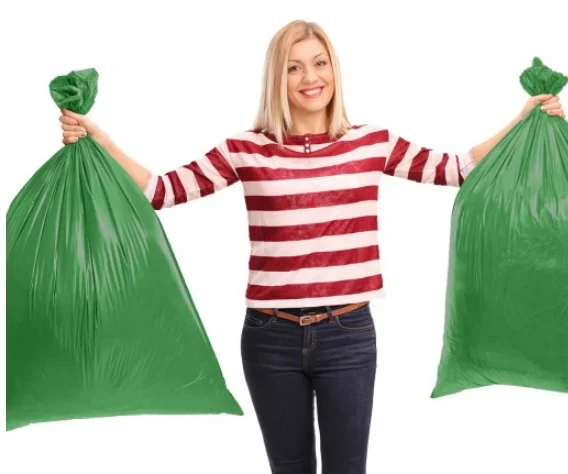 WORKI NA ŚMIECI 160L ZIELONE NA ROLI 10 SZT - LDPE - obrazek 3