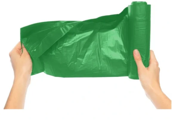 WORKI NA ŚMIECI 160L ZIELONE NA ROLI 10 SZT - LDPE - obrazek 2