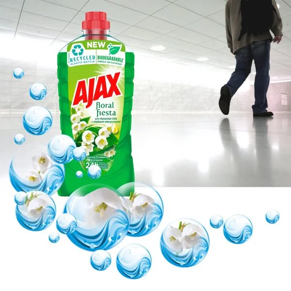 Ajax płyn uniwersalny 1L KONWALIA - obrazek 4