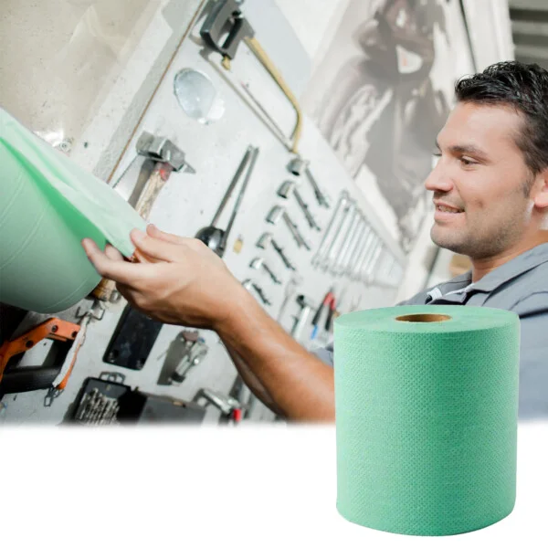 Czyściwo makulaturowe zielone 1 rolka - obrazek 3