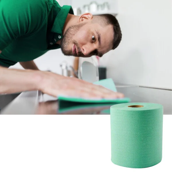 Czyściwo makulaturowe zielone 1 rolka - obrazek 4