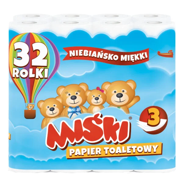 Papier toaletowy MIŚKI 32 ROL 3W - obrazek 2