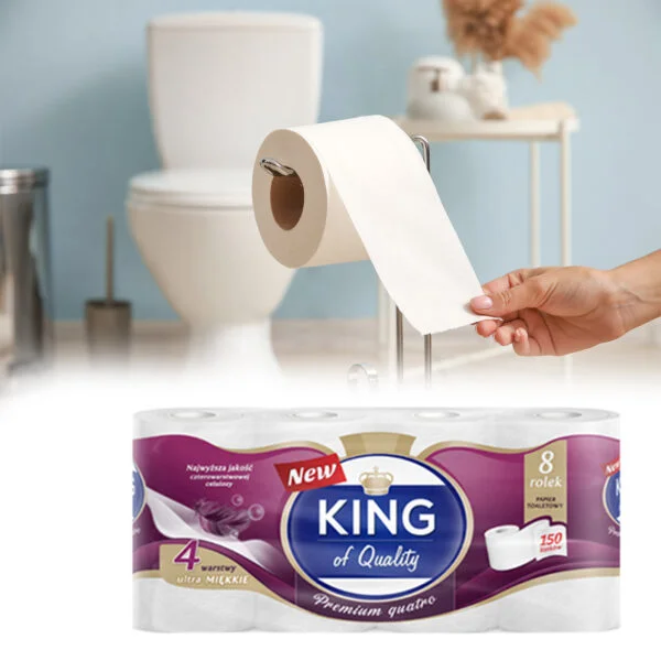 Papier toaletowy KING of Quality 8 rolek 4 warstwy - obrazek 4