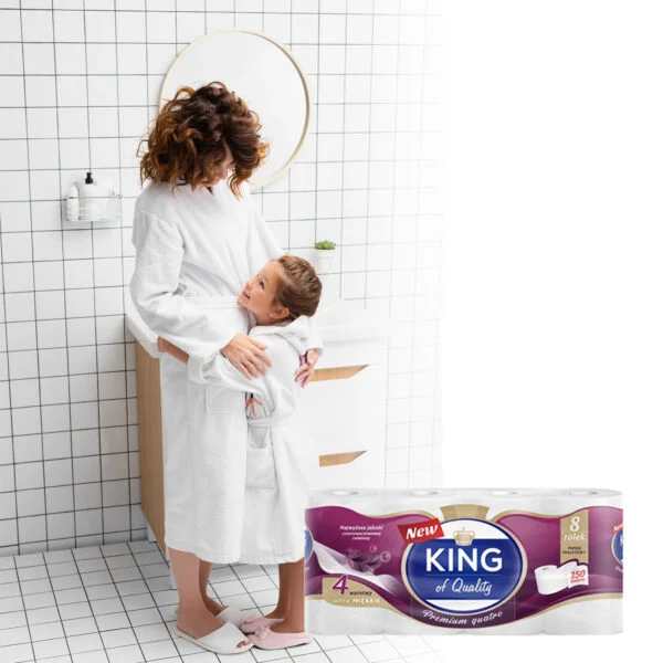 Papier toaletowy KING of Quality 8 rolek 4 warstwy - obrazek 3