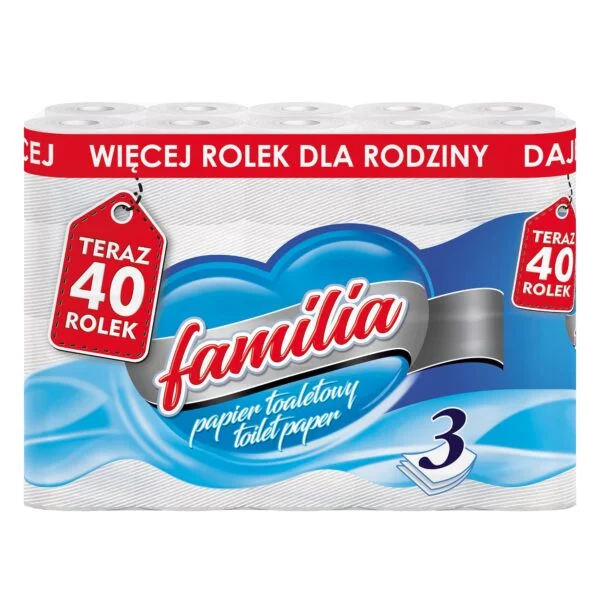 Papier toaletowy Familia 3 warstwy, Celuloza 40 ROLEK - obrazek 2