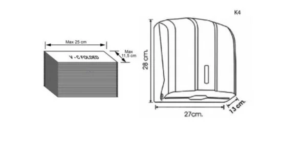 Podajnik Dozownik na ręczniki ZZ CZARNY  ABS - obrazek 2