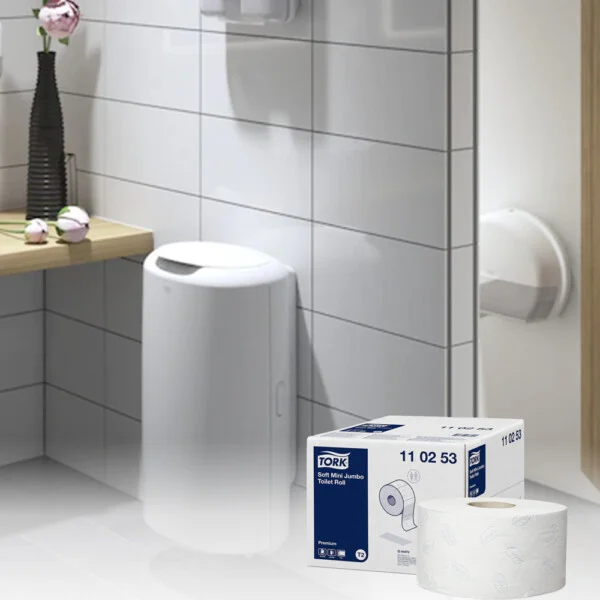 Papier toaletowy Tork Jumbo 110253 Biały 170m PREMIUM - obrazek 5