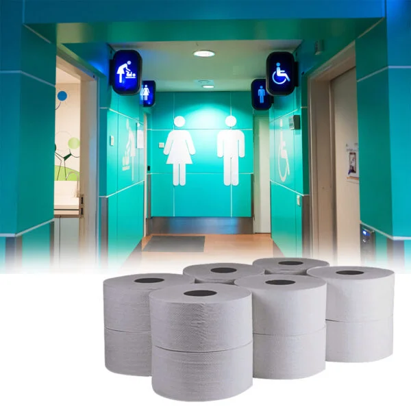 Papier toaletowy Mini Jumbo Tork szary kod 66020 - 140m - obrazek 3