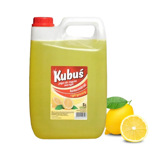 PŁYN DO MYCIA NACZYŃ KUBUŚ 5L CYTRYNA - obrazek 2