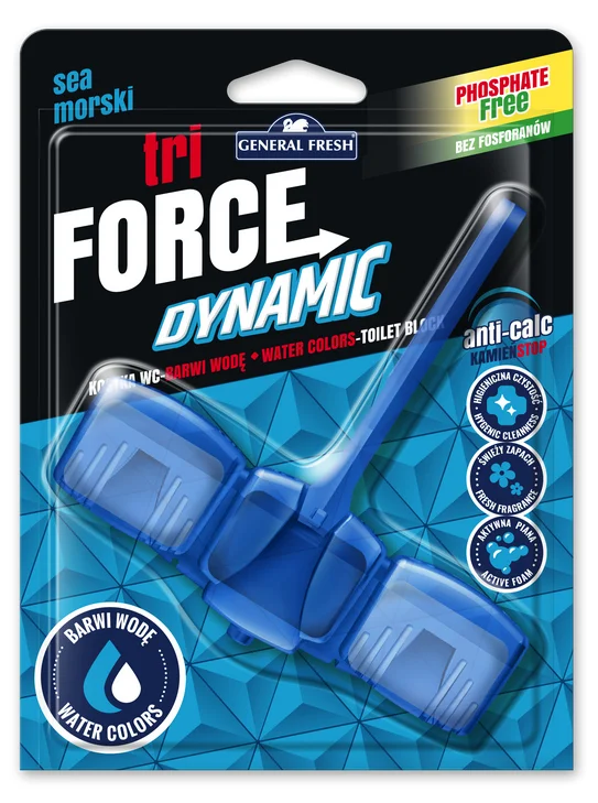 Zawieszka WC Tri-Force Dynamic barwiąca wodę MORSKI