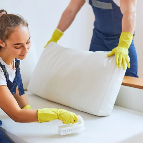 Rękawice gospodarcze flokowane, gumowe rozmiar S - obrazek 3