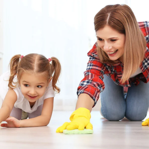 Rękawice gospodarcze flokowane, gumowe rozmiar S - obrazek 4