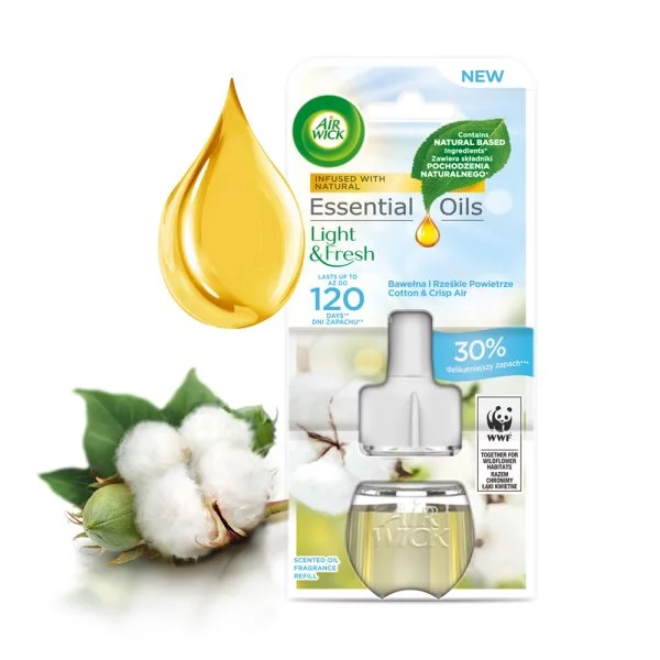 Air wick Electric wkład elektryczny do odświeżacza zapas 19ml Bawełna i świeże powietrze - obrazek 2