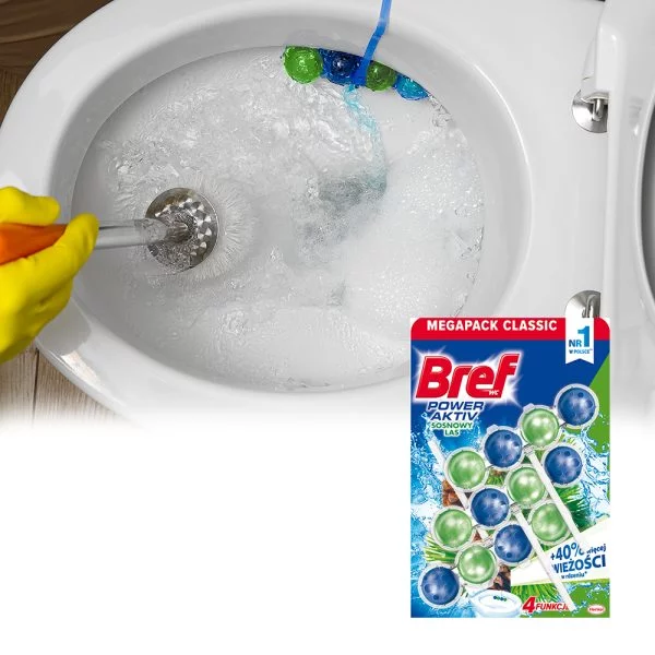 Bref Power Activ PINE Zawieszka Kulki  do WC 3x50g - obrazek 3