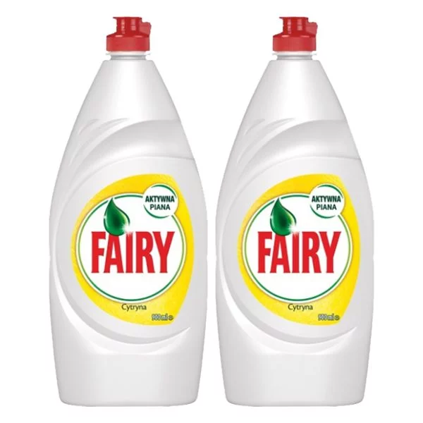 FAIRY PŁYN DO MYCIA NACZYŃ CYTRYNA ZESTAW  2 X 900ML - obrazek 2
