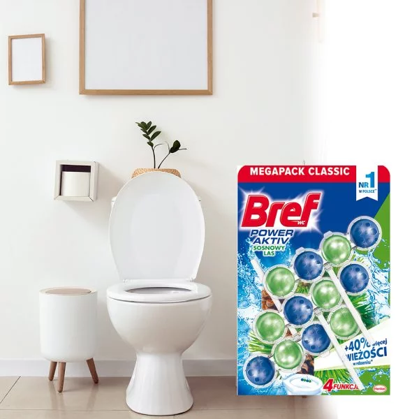 Bref Power Activ PINE Zawieszka Kulki  do WC 3x50g - obrazek 4