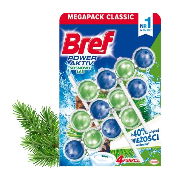 Bref Power Activ PINE Zawieszka Kulki  do WC 3x50g - obrazek 2