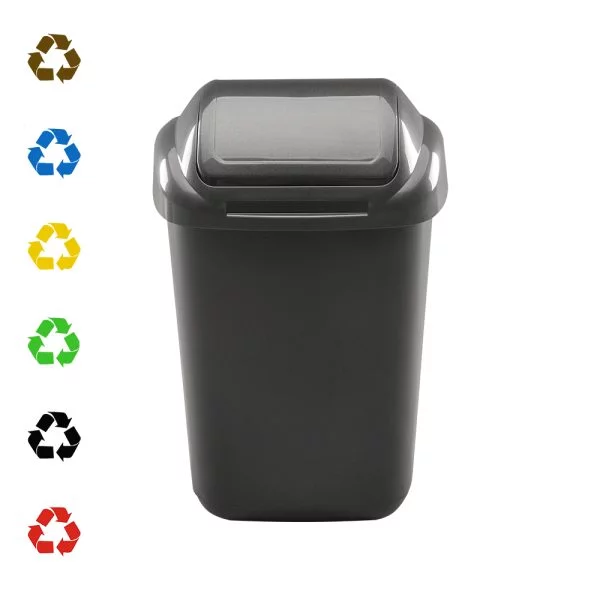 KOSZ pojemnik 30L na śmieci odpady segregacja GRAFIT - obrazek 2