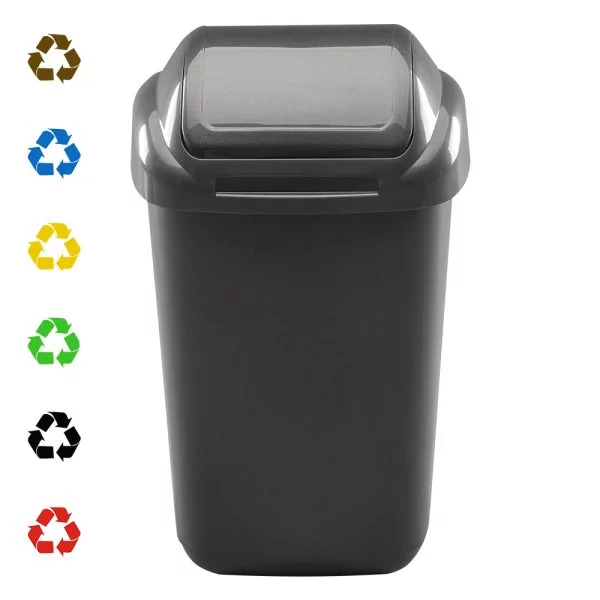 KOSZ NA ŚMIECI   50 LITRÓW GRAFIT - obrazek 2