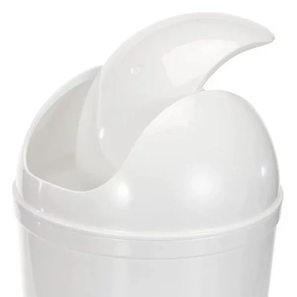 KOSZ NA ŚMIECI UCHYLNY BIAŁY 5L ŁAZIENKOWY - obrazek 2