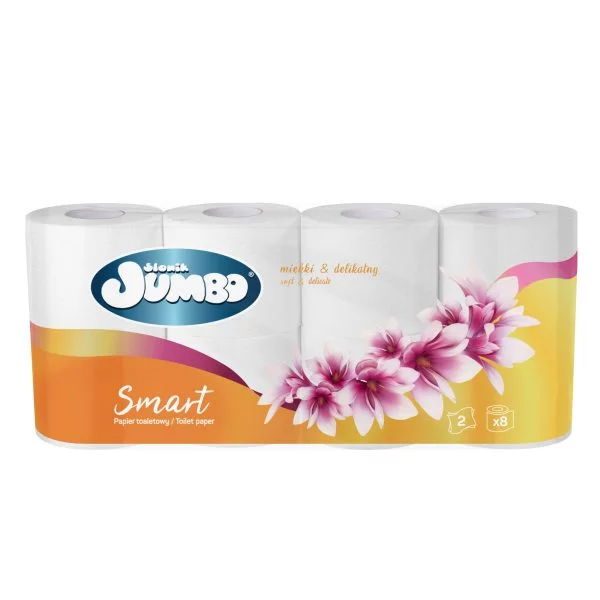Papier toaletowy Słonik Jumbo 2 warstwy 8 rolek - obrazek 2