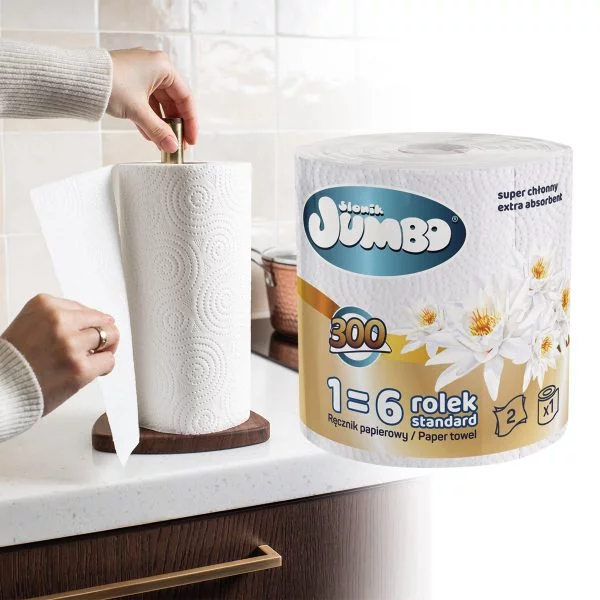 Ręcznik Papierowy Kuchenny Słonik Jumbo 2 Warstwowy 300 Listków Wydajny 60m - obrazek 4