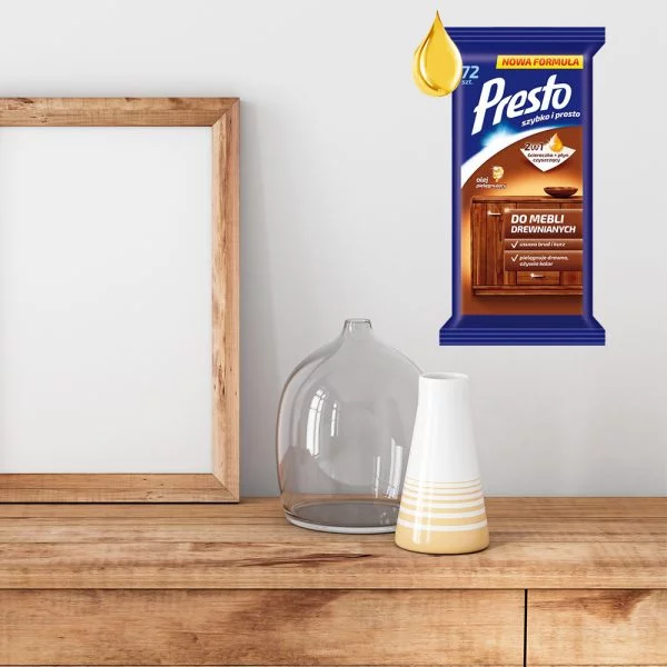 PRESTO ściereczki nawilżane do mebli 55 sztuk - obrazek 4