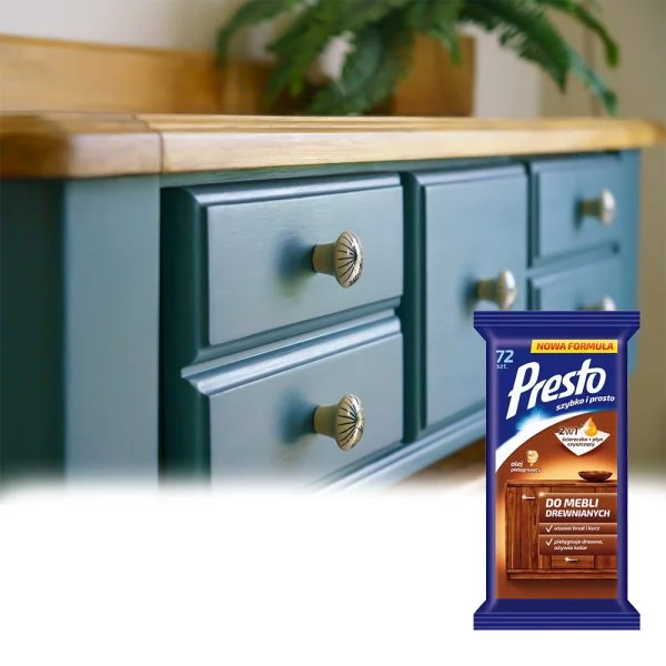 PRESTO ściereczki nawilżane do mebli 55 sztuk - obrazek 3